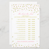 Papier Editable Il A Dit Qu'Elle A Dit Wedding shower Jeu (Devant / Derrière)