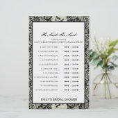 Papier Editable Il A Dit Qu'Elle A Dit Wedding shower Jeu (Debout devant)