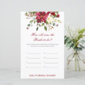 Papier Editable L'âge de la mariée Fête des mariées jeu (Debout devant)