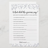 Papier Editable Qu'est-ce que la salle a dit jeu de Fête  (Devant / Derrière)