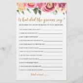 Papier Editable Qu'est-ce que la salle a dit jeu de Fête (Devant)