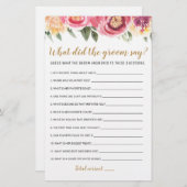 Papier Editable Qu'est-ce que la salle a dit jeu de Fête (Devant / Derrière)