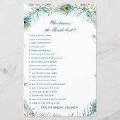 Papier Editable Qui Connaît Mariée Meilleure Fête des mar (Devant)