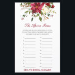 Papier Editable The Apron Game Bridal Shower Game<br><div class="desc">Editable The Apron Game Bridal Shower Game PRINTED christmas bridal shower,  winter bridal shower,  christmas wedding shower,  christmas games, </div>