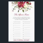 Papier Editable The Apron Game Bridal Shower Game<br><div class="desc">Editable The Apron Game Bridal Shower Game PRINTED christmas bridal shower,  winter bridal shower,  christmas wedding shower,  christmas games, </div>