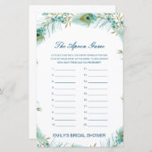 Papier Editable The Apron Game Fête des mariées Jeu (Devant / Derrière)