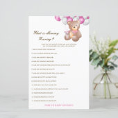 Papier Editable What is maman Wear Baby shower Game (Debout devant)