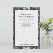 Papier Editable What's in the Bag Baby shower Game (Debout devant)
