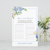 Papier Editable What's in the Basket Baby shower Game (Debout devant)