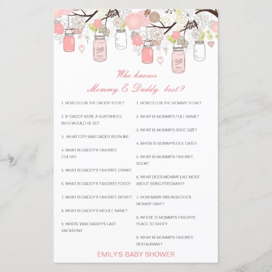 Papier Editable Who Knows Maman et papa Best (Devant)