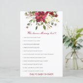 Papier Editable Who Knows Mommy Best Baby Shower Game (Debout devant)