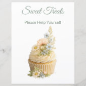 Papier Editable Wildflower Event Dessert Table (Devant)