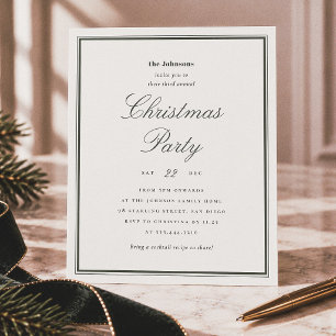 Papier Édition élégante de Noël de fête de budget verte
