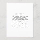 Papier Editorial Photo Modern Wedding Invitation (Dos)
