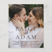 Papier Editorial Photo Modern Wedding Invitation (Devant)