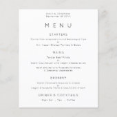 PAPIER | Eenvoudig menu Zwart withuwelijk (Voorkant)