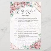 Papier Eeucalyptus doré rose pâle (Dos)