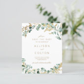 Papier Eeucalyptus rustique vert sauge budget boho vert (Debout devant)