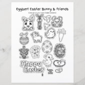 Papier Eggbert Easter bunny and friends! Paper Sheet (Devant)