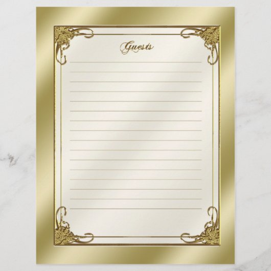 Papier Élégant 50e anniversaire de Mariage invité (Devant)