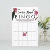 Papier Élégant Amateurs de vin Bingo Game Card (Debout devant)