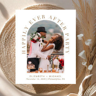 Papier Elégant Arc Photo Mariage Réception Invitation