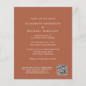 Papier Elégant Arc Photo QR Code Faire-part de mariage (Dos)