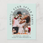 Papier Elégant Arch Photo Mint Mariage Invitation de réce (Devant)