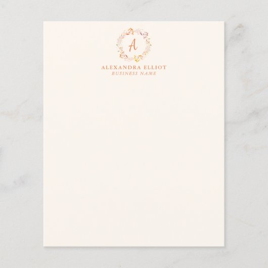 Papier Élégant Automne Floral Aquarelle d'affaires papete (Devant)