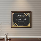 Papier Elegant Black Gold Certificate Of Achievement Desi