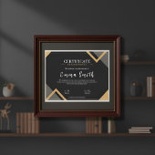 Papier Elegant Black Gold Certificate Of Achievement Desi