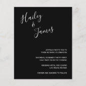 Papier Elégant Black Photo Budget Mariage Invitation (Devant)