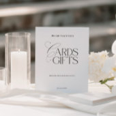 Papier Elegant Black & White Modern “Cards & Gifts” Sign