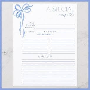 Papier Elégant Bow Blue Fête des mariées d'aquarelle Rece