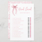 Papier Elegant Bow Il Dit Qu'Elle A Dit Fête des mariées  (Devant / Derrière)