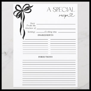 Papier Elegant Bow noir Fête des mariées d'aquarelle Rece