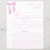 Papier Elégant Bow rose Fête des mariées d'aquarelle Rece (Devant)