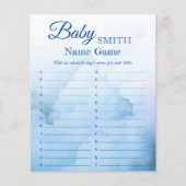 Papier Elegant Boy Baby shower Nom et le jeu de démêler (Devant)