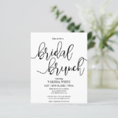 Papier Élégant brunch de mariée manuscrit Invitation (Debout devant)