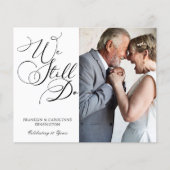 Papier Élégant budget Anniversaire Vow Renouvellement pho (Devant)