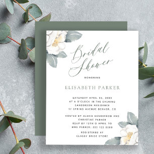 Papier Élégant budget aquarelle floral pour une douche de