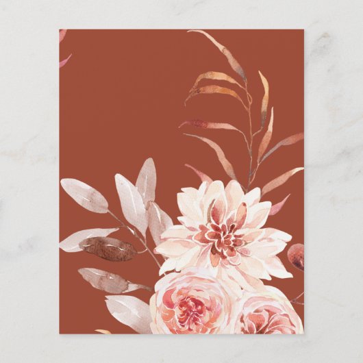 Papier Élégant budget automne Faire-part de mariage en te (Dos)