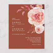 Papier Élégant budget automne Faire-part de mariage en te (Devant)