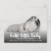 Papier Élégant budget Bonjour petite dame photo (Devant)