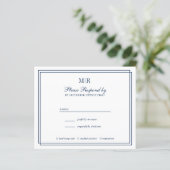 Papier Élégant budget double frontière Monogramme mariage (Debout devant)