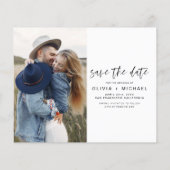 Papier Élégant budget Enregistrer la date de la photo man (Dos)