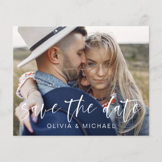 Papier Élégant budget Enregistrer la date de la photo man (Devant)