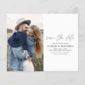 Papier Élégant budget Enregistrer la date de la photo man (Dos)