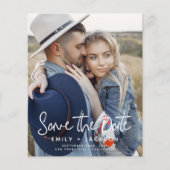 Papier Élégant budget Enregistrer la photo de date (Devant)