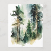 Papier Élégant budget Faire-part de mariage de la forêt v (Dos)